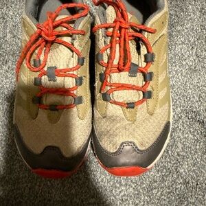 Merrell Kids Tan and Red Sneakers